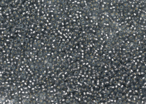 Бисер Япония MIYUKI Seed Beads 15/0 5г 1657 окрашенный серый полуматовый серебряная линия внутри