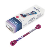 Нитки для вышивания " Gamma" мулине 100% вискоза 8 м R1304 яр. голубой